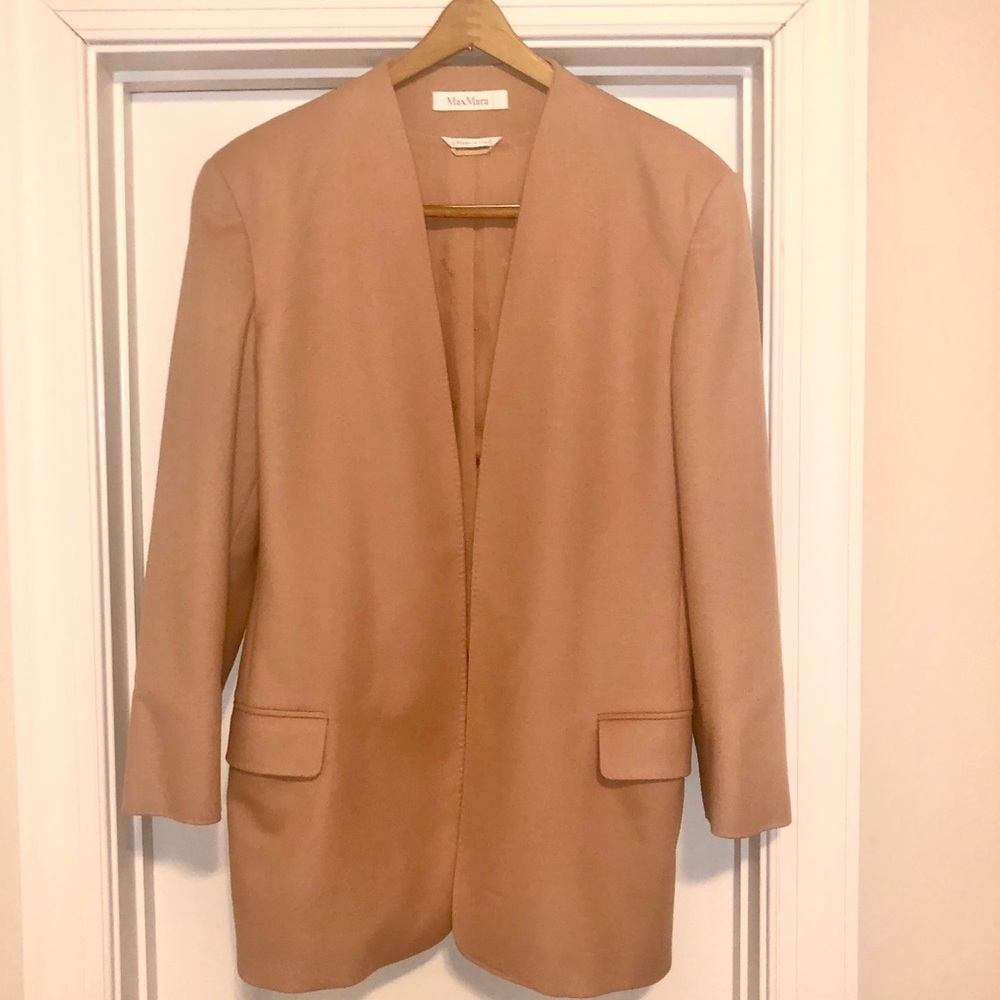MaxMara Wool and Cashmere Tailored Coat